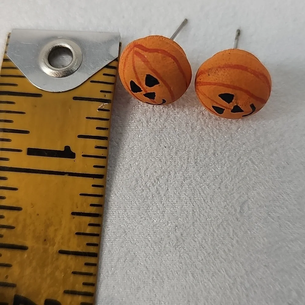 Mini Pumpkin Stud Earrings Halloween Costume‎ Party Novelty Fun